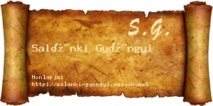 Salánki Gyöngyi névjegykártya